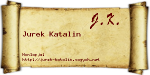 Jurek Katalin névjegykártya