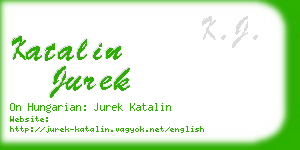 katalin jurek business card